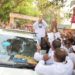 Slippers thrown at Tejaswi Yadav in Aurangabab