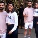 Anushka, Virat pose for the shutterbugs at Mehboob Studio