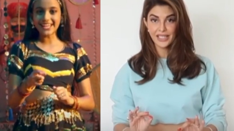 Jacqueline shakes leg with child star Aadya Sharma