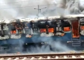 Agitators dodge Gaya police, set passenger train on fire