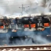 Agitators dodge Gaya police, set passenger train on fire