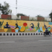 Colourful paintings on walls making Jammu more attractive