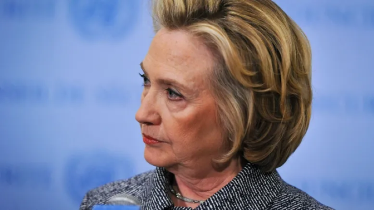 Hilary Clinton laughs when asked about Trump’s handling of classified documents