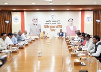 BJP CEC meeting discusses on 182 Gujarat Assembly seats, likely to release 1st candidates’ list on Thursday