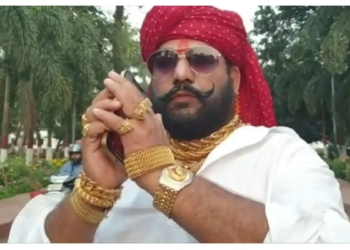 Gold man of Bihar visits Vidhan Sabha in Patna