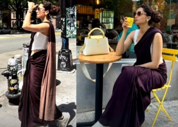 Taapsee Pannu saunters in a saree while vacationing in New York