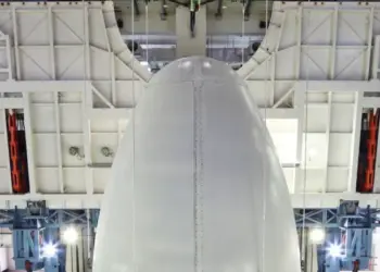 Chandrayaan-3 spacecraft mated at top of India’s heavy lift rocket LVM3