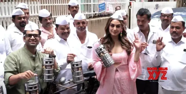 Huma Qureshi And Sharib Hashmi Enjoy Lunch With Dabbawala’s