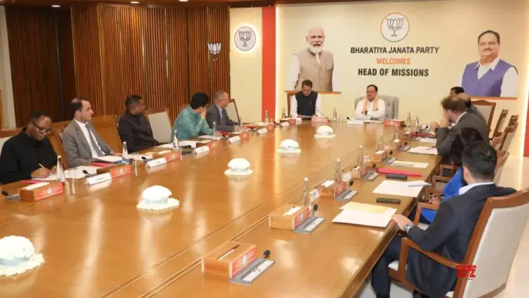 ‘Know BJP’ initiative: Nadda meets diplomatic heads of missions