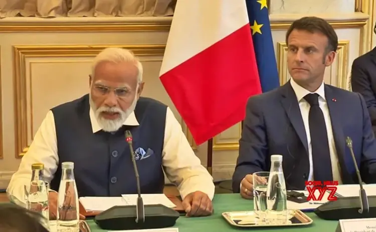 PM Modi holds delegation-level talks with French Prez