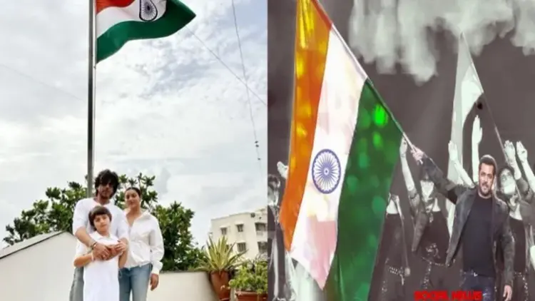 SRK, Salman share pics with Tricolour on social media