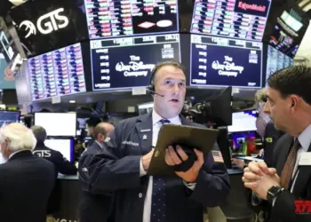 US stocks traded lower after rating downgrade