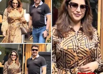 Madhuri Dixit Nene and Husband Shriram Madhav Nene Spotted Post-Lunch in Khar: A Casual Rendezvous
