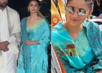 Alia Bhatt’s saree for ‘Pran Pratishtha’ ceremony adorned with Ramayana motifs