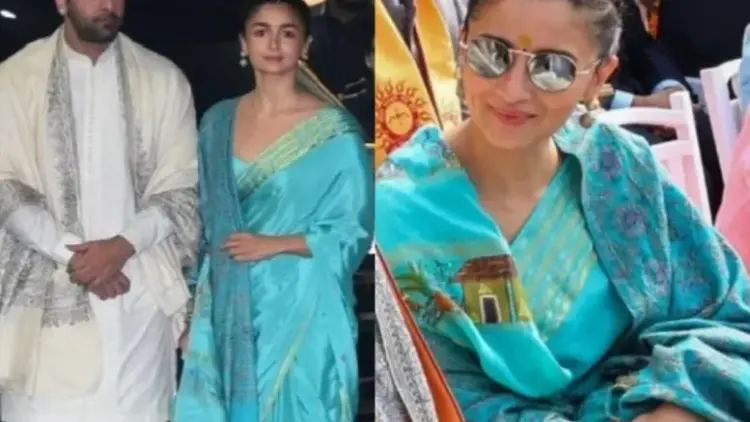 Alia Bhatt’s saree for ‘Pran Pratishtha’ ceremony adorned with Ramayana motifs