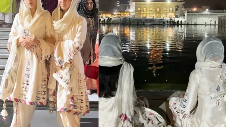 Sara Ali Khan twins with her ‘soul sister’ as they visit Delhi’s Bangla Sahib Gurdwara