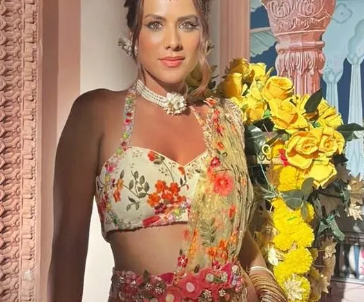 Nia Sharma dons floral look for Haldi sequence in ‘Suhagan Chudail’