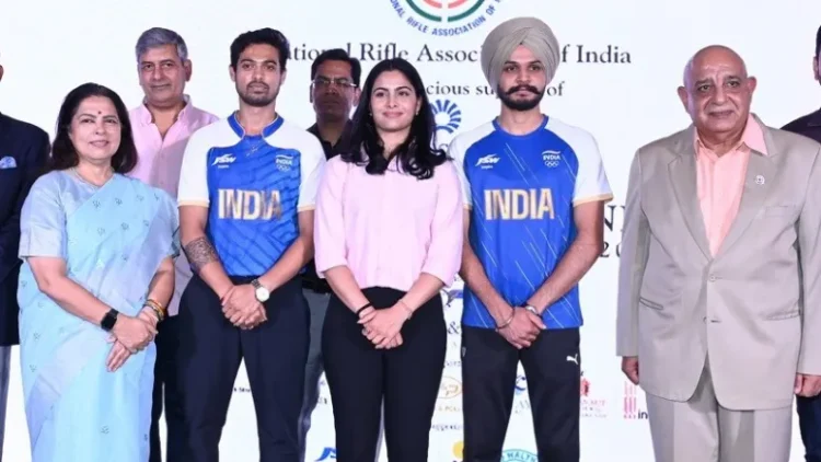 NRAI felicitates history-making Indian Olympic shooting squad; Manu, Sarabjot, Swapnil presented cash awards