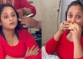 Rani Chatterjee relishes ‘Vada Pav’ as she arrives in Mumbai for new project