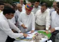 Gurugram: Union Minister Rao Inderjit Singh visits Bandhwari landfill site