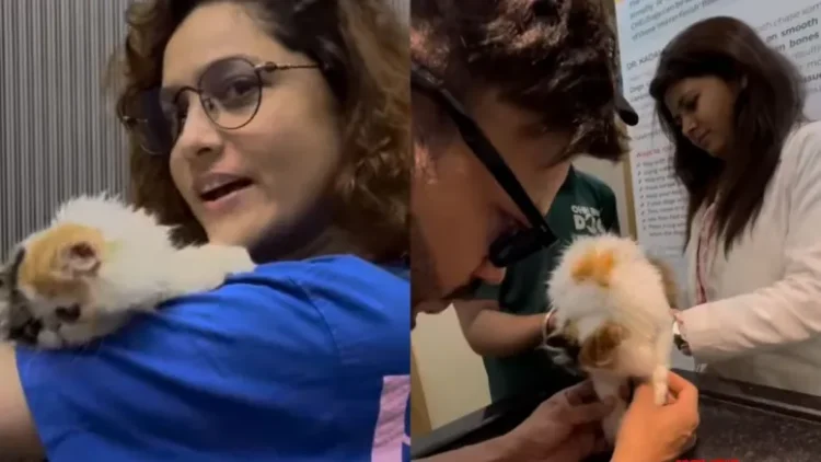 Ankita Lokhande, Vicky Jain get their baby Mau vaccinated