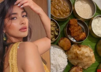 Pooja Hegde delights in a flavourful thali from South India