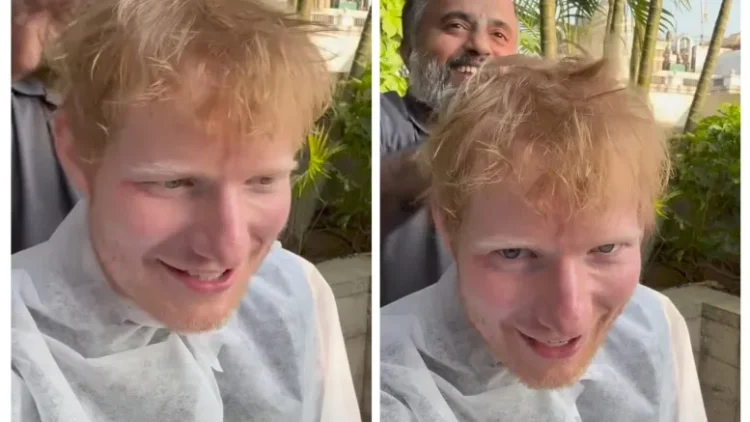 Ed Sheeran enjoys the desi hospitality with a relaxing ‘head champi’