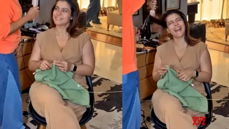 Kajol masterfully juggles work and knitting in a fun new video