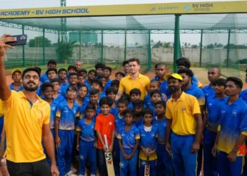 IPL 2025: CSK’s Noor Ahmed, Vijay Shankar give tips to academy kids in Vanagaram, Chennai