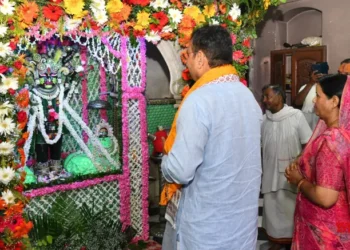 Rajasthan CM Sharma offers prayers at Shrinathji Temple