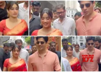 Janhvi Kapoor And Sidharth Malhotra Seek Blessings at Lalbaugcha Raja Ahead of Param Sundari Release
