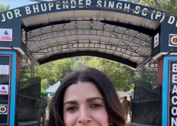 Nimrat Kaur visits late father’s new memorial in Kashmir