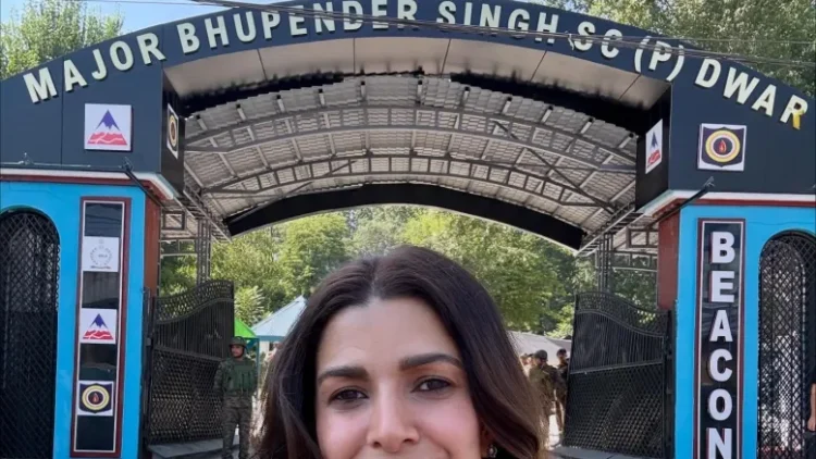 Nimrat Kaur visits late father’s new memorial in Kashmir