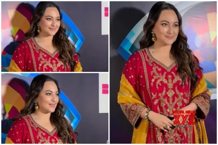 Sonakshi Sinha Turns Heads in Red at Bigg Boss Set