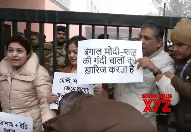 Trinamool Congress MPs stage protest outside Amit Shah’s office in Delhi, detained