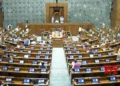 Lok Sabha proceedings underway amid heavy Oppn sloganeering