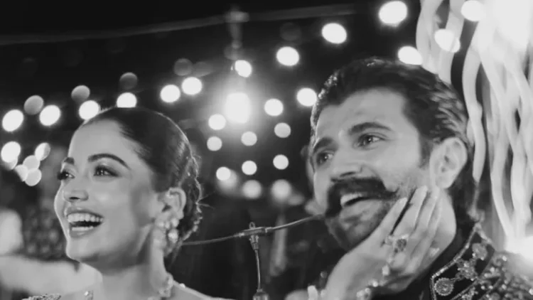 Rashmika Mandanna, Vijay Devarakonda shed happy tears as they soak in love on Sangeet night